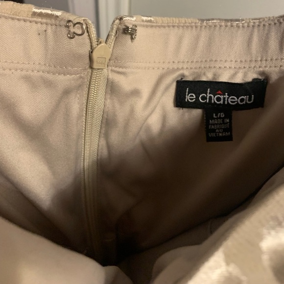 Champagne-gold strapless prom dress - Picture 4 of 4